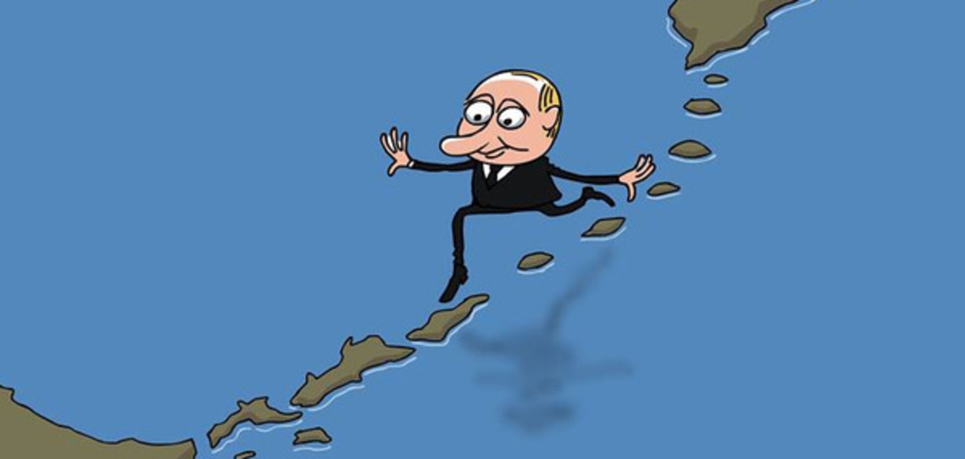 \'Курильский канатоходец\': карикатурист высмеял визит Путина в Японию