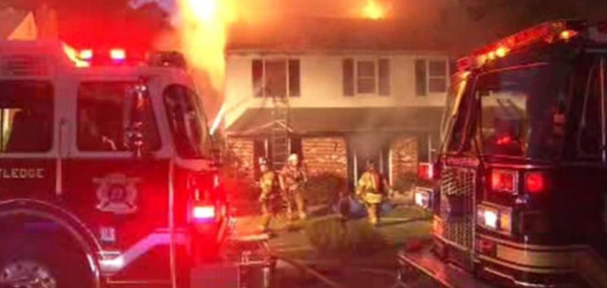 Пожар в пригороде Парижа