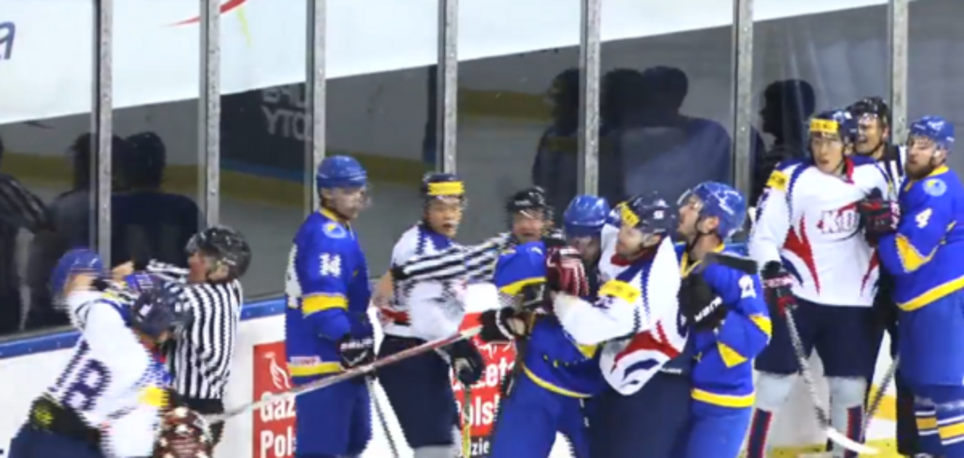 Драка украинских хоккеистов