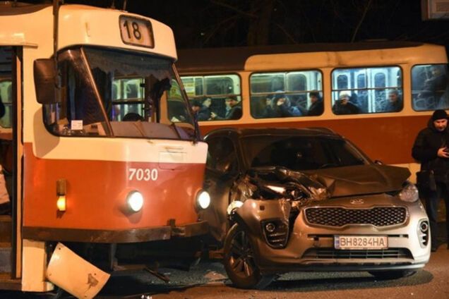 ДТП с трамваем в Одессе