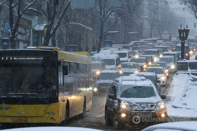 Погода в Украине снег