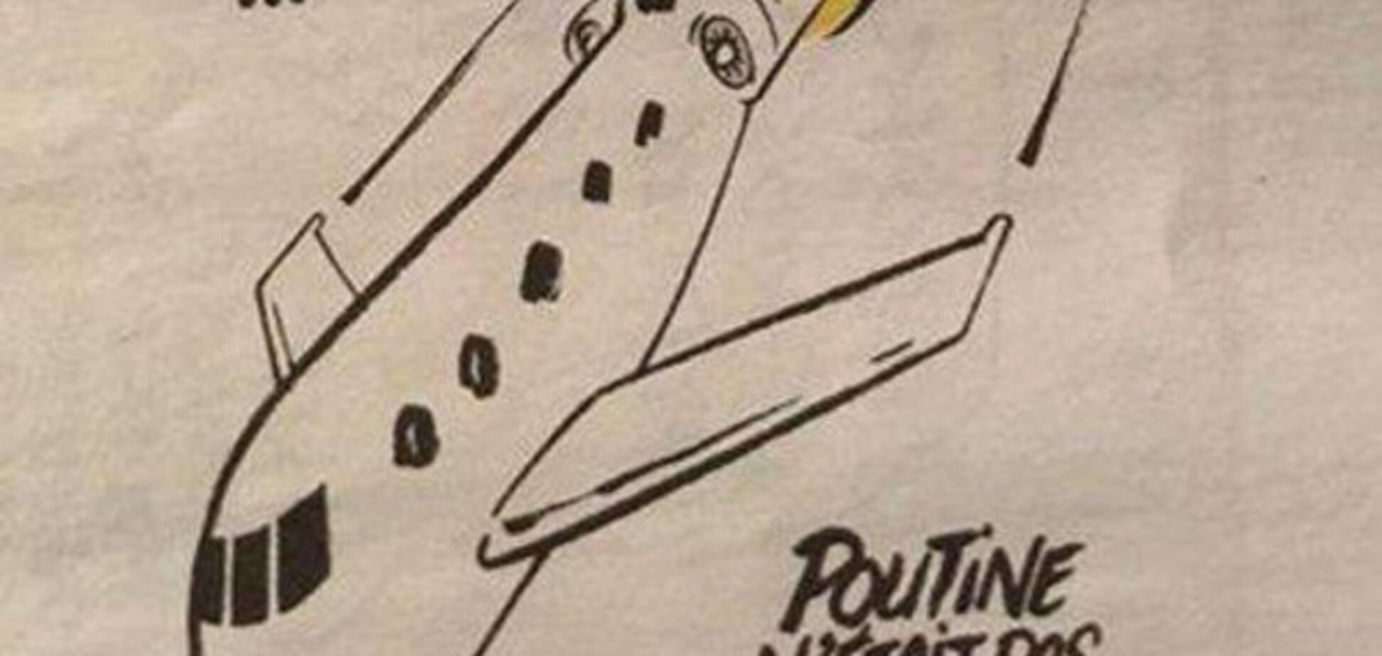 Карикатура Charlie Hebdo на крушение Ту-154
