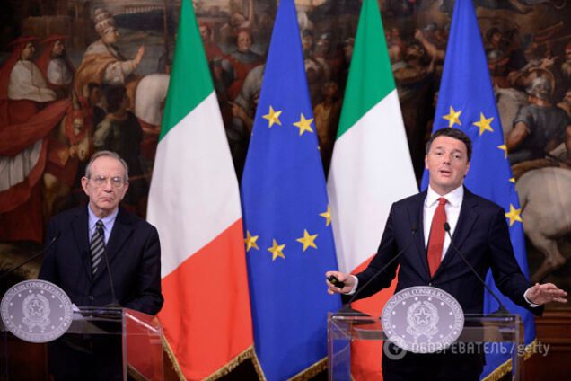 Карло Падоан и Маттео Ренци