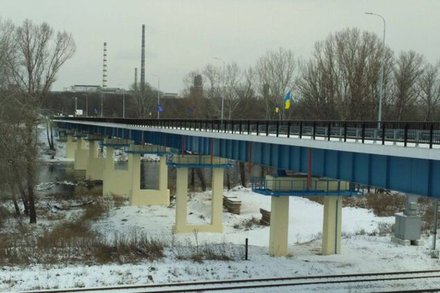 Восстановленый мост между Лисичанском и Северодонецком