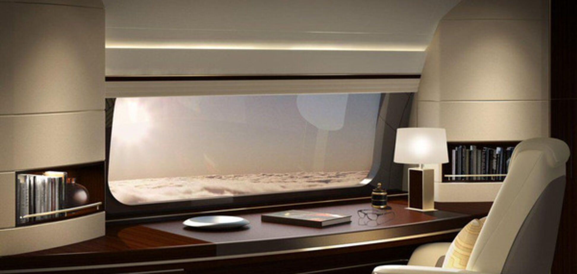 панорамное окно в самолете