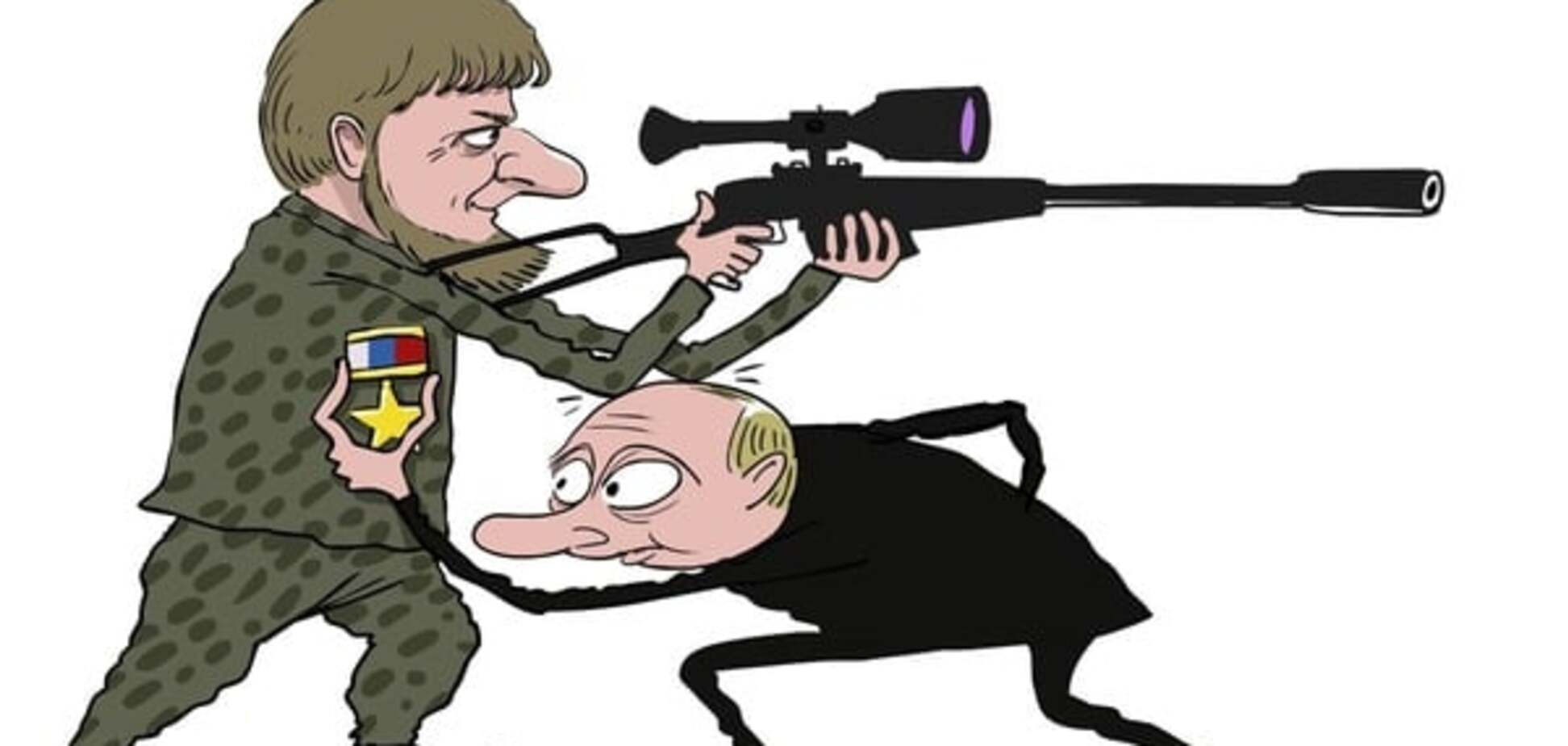 У тилу бороданя: відомий карикатурист висміяв зв'язок Путіна і Кадирова. Фотофакт