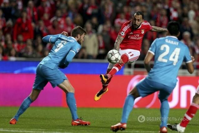 'Зенит' проиграл 'Бенфике' в 1/8 финала Лиги чемпионов