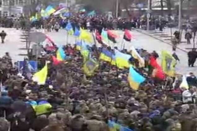 Вече в Киеве: воины АТО выдвинули требования к власти. Опубликовано видео