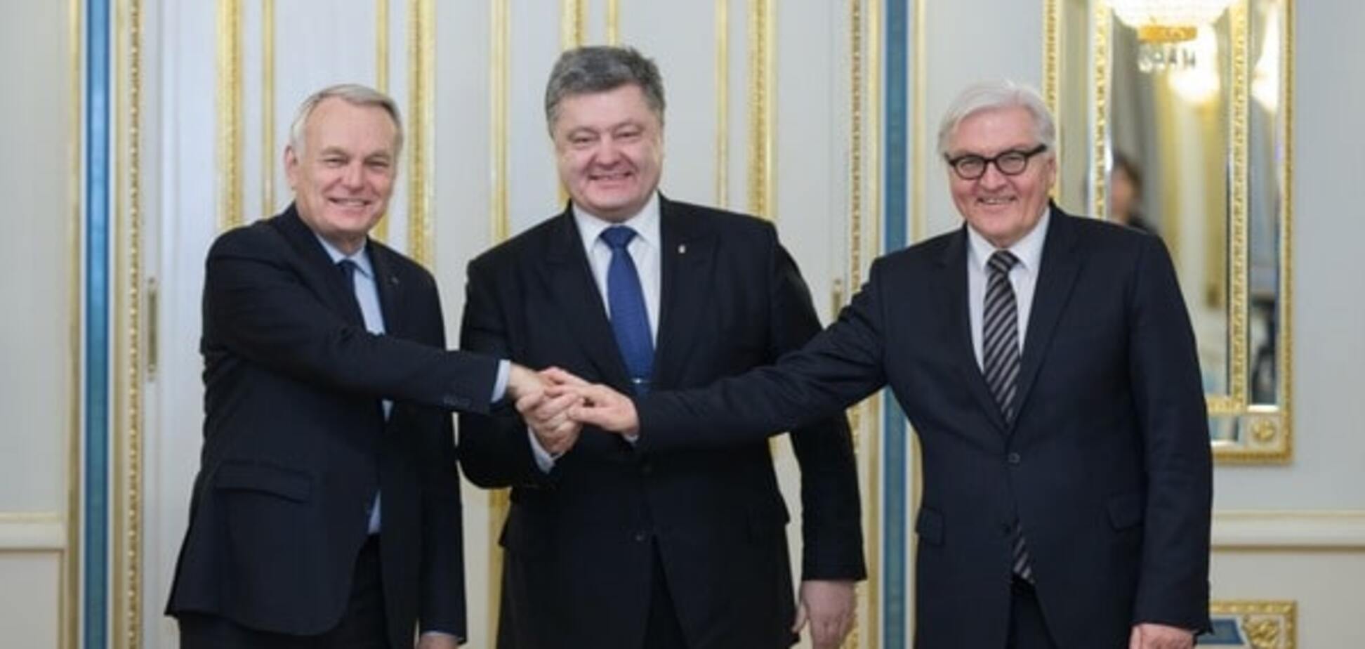 Порошенко обговорив Донбас і санкції проти Росії із Штайнмайером та Еро