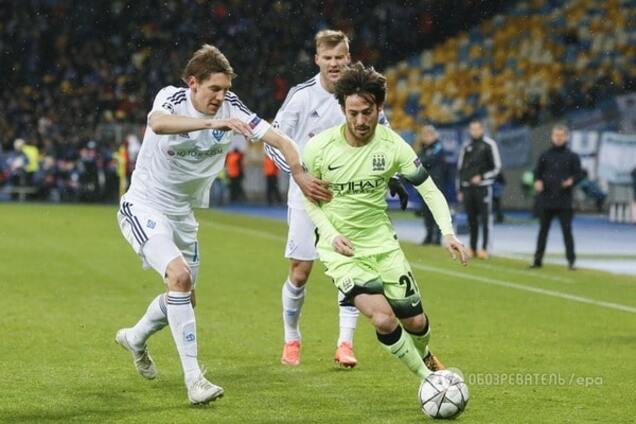 'Динамо' проиграло 'Манчестер Сити' в 1/8 финала Лиги чемпионов