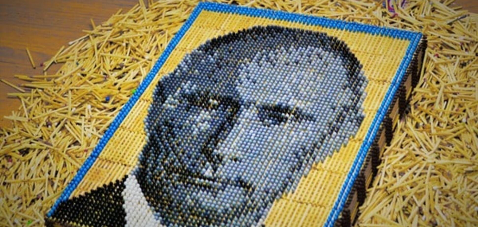 Гори-гори ясно: в России школьник сделал Путина из спичек. Фотофакт