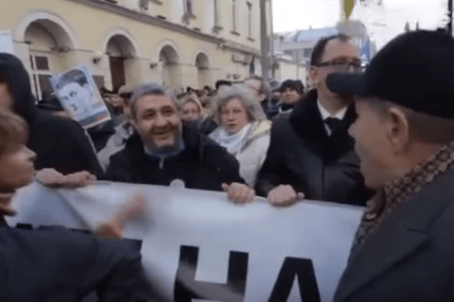 'Бандеровские прихвостни': опубликовано видео провокации на марше в честь Немцова