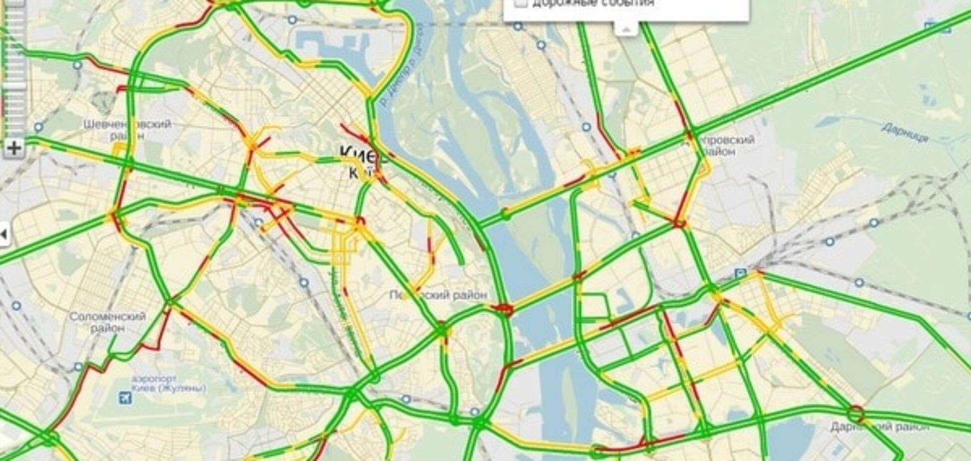 4-балльные пробки в Киеве: где возникли заторы