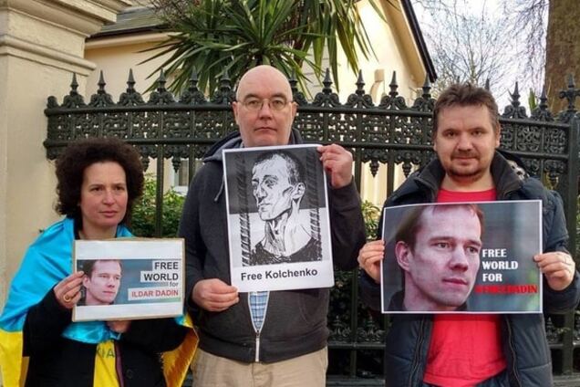 Пикет россиян в Лондоне