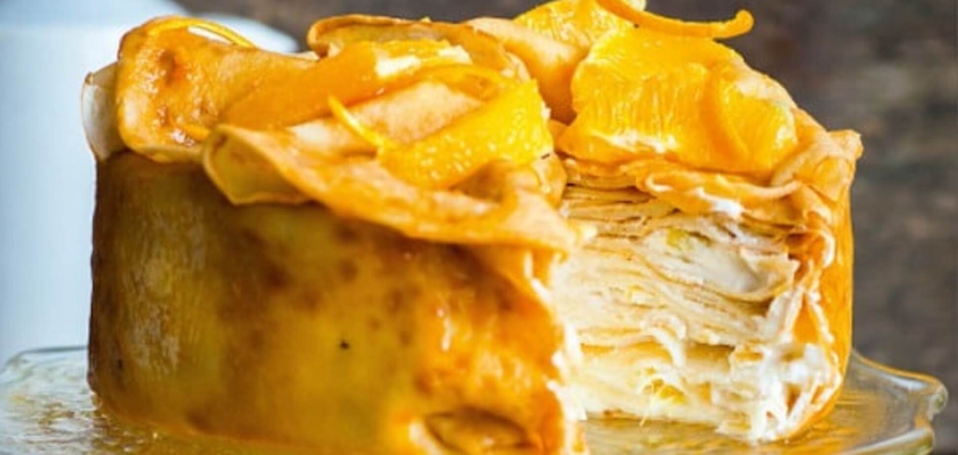 Масленица 2016: блинный торт с апельсинами