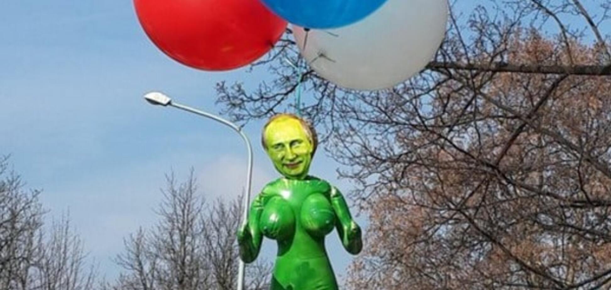 Зеленые, но не вежливые: у российского посольства в Праге поиздевались над Путиным и Земаном