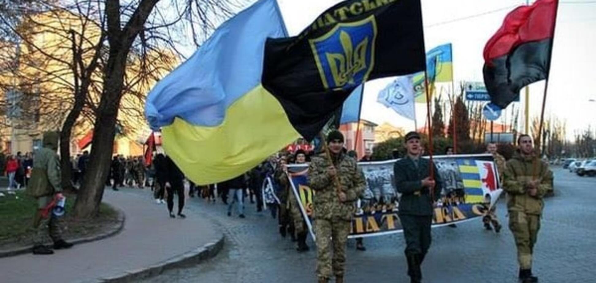 В Ужгороді націоналісти провели мітинг