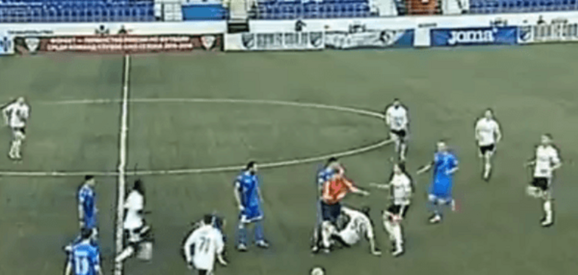 Массовая драка футболистов