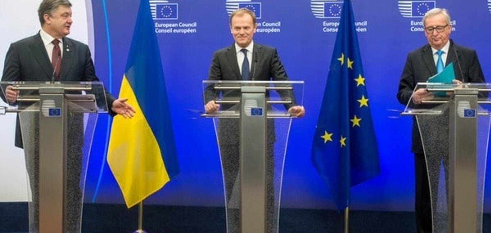 Петр Порошенко, Жан-Клод Юнкер и Дональд Туск