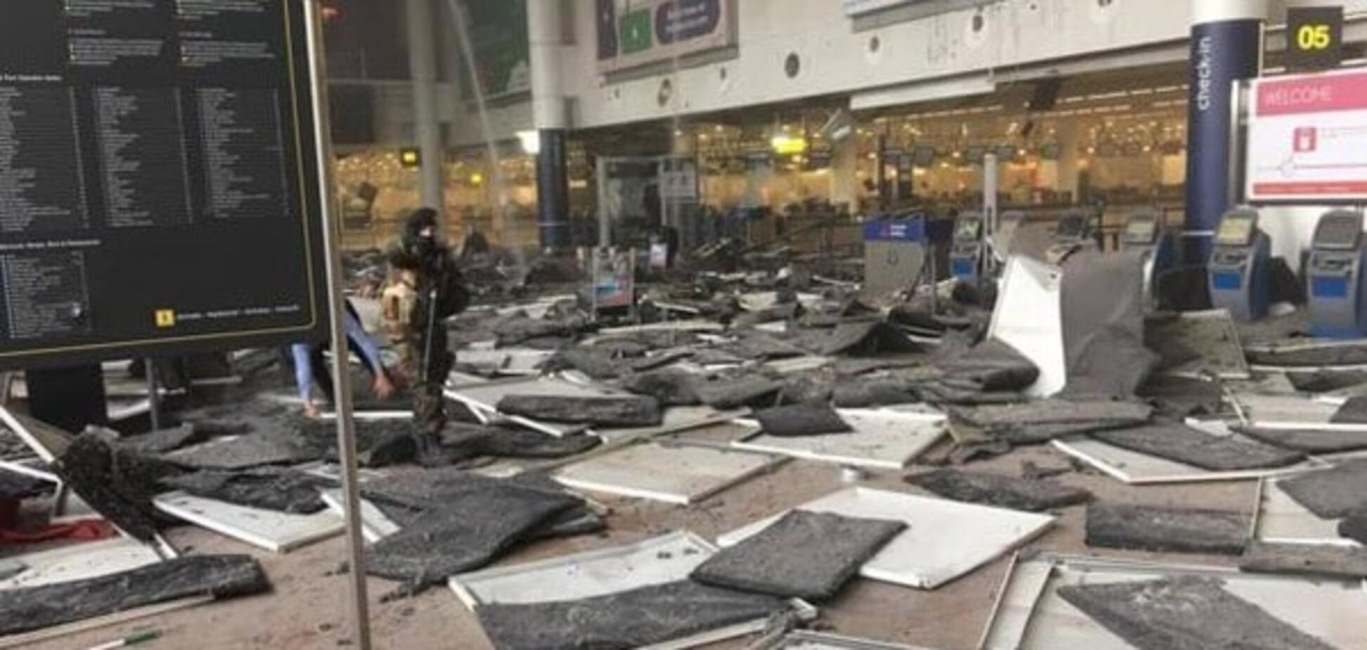 Аэропорт Брюсселя после взрыва