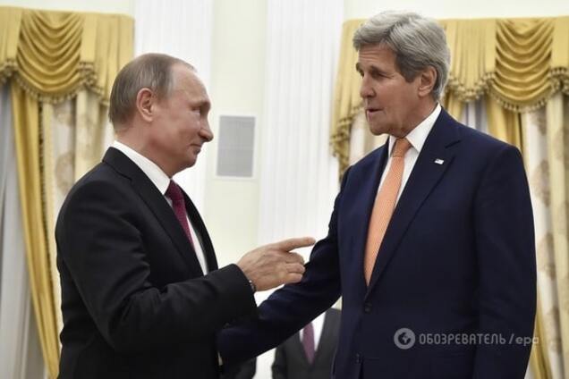 Джон Керри и Владимир Путин