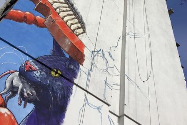 В Киеве начали рисовать новый мурал