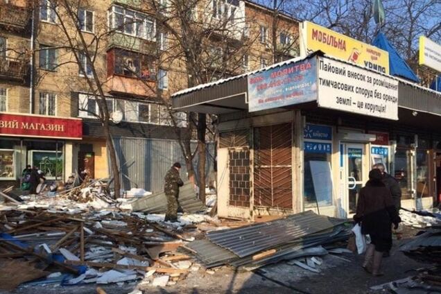 демонтаж киосков