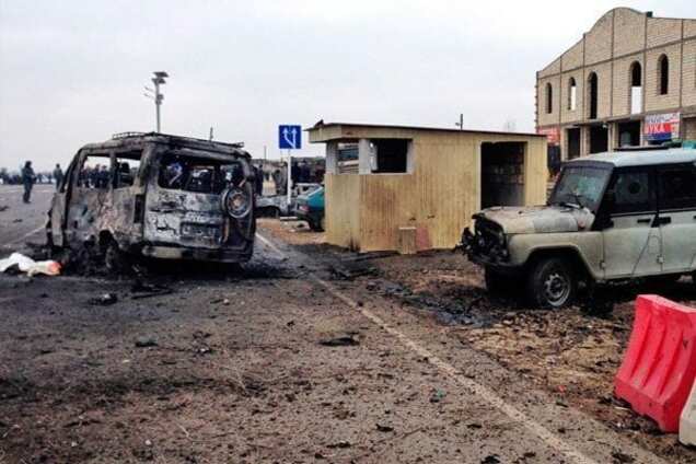 взрыв автомобиля на КПП в Дагестане