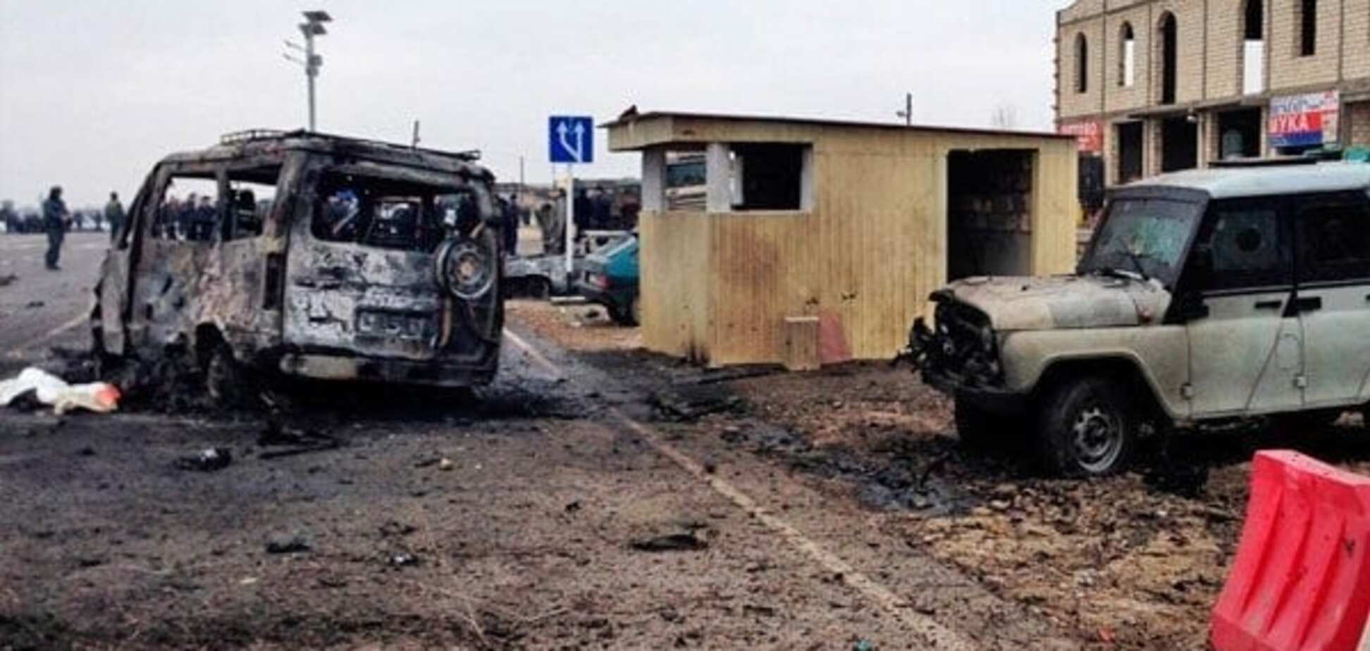 взрыв автомобиля на КПП в Дагестане