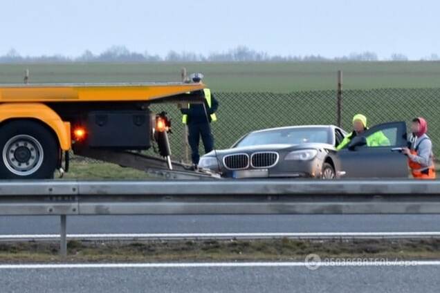 Видеорегистратор снял момент ДТП с участием президента Польши