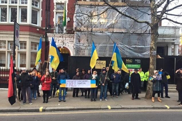 Акция в поддержку Надежды Савченко в Лондоне