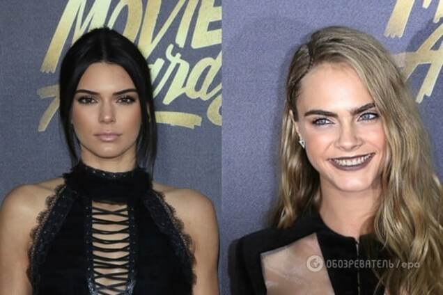 Кендал Дженнер і Кара Делевінь похвалилися тілами у відвертих нарядах