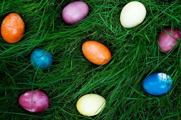 Крашеные яйца на Пасху