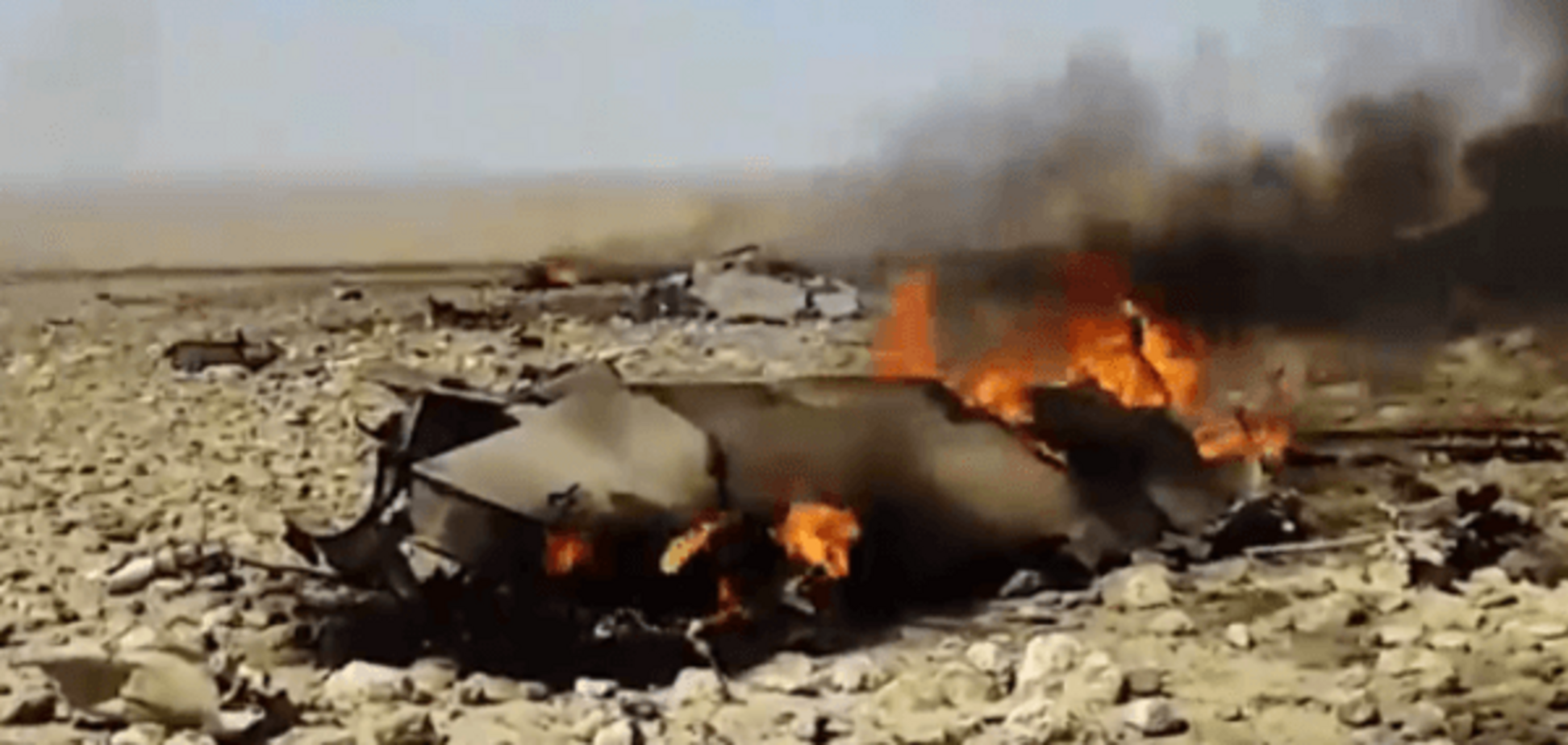 У мережі з'явилося відео з місця аварії МіГ-23 в Сирії