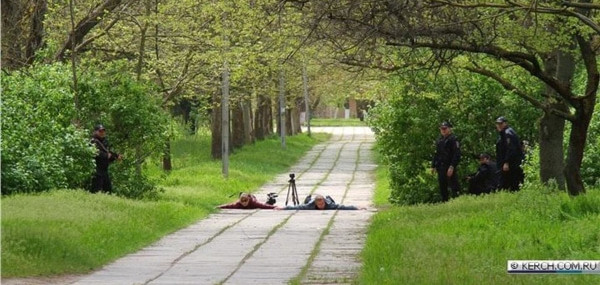 Учения в оккупированной Керчи
