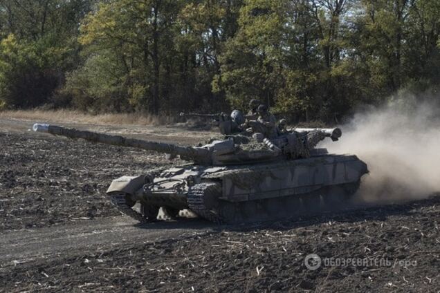 Украинский танк на Донбассе