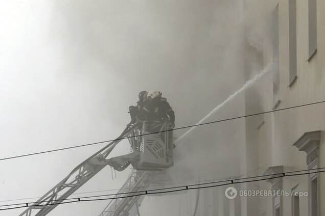 Пожар в здании Минобороны России