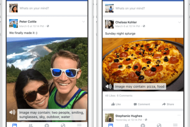 У Facebook представили функцію автоописів фотографій для незрячих