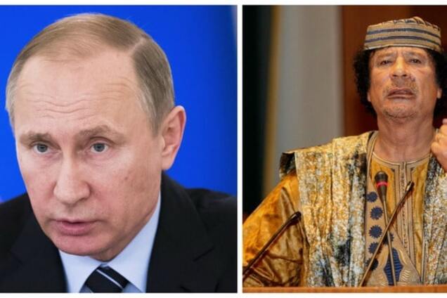 Владимир Путин, Муаммар Каддафи