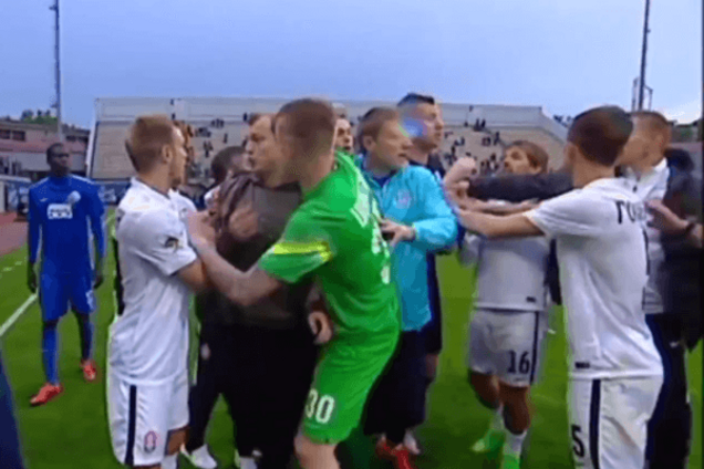 Заря – Днепр видео драки