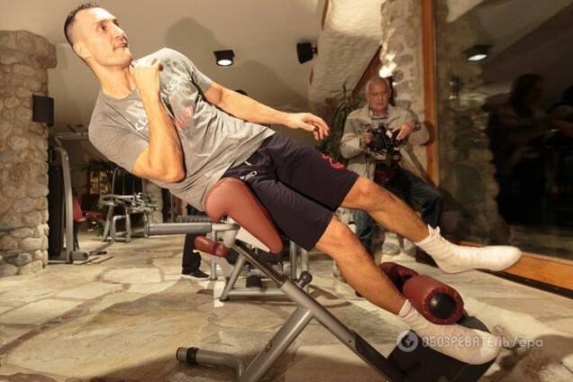 Кличко тренировка