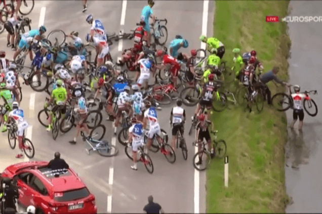 Завал велосипедистов