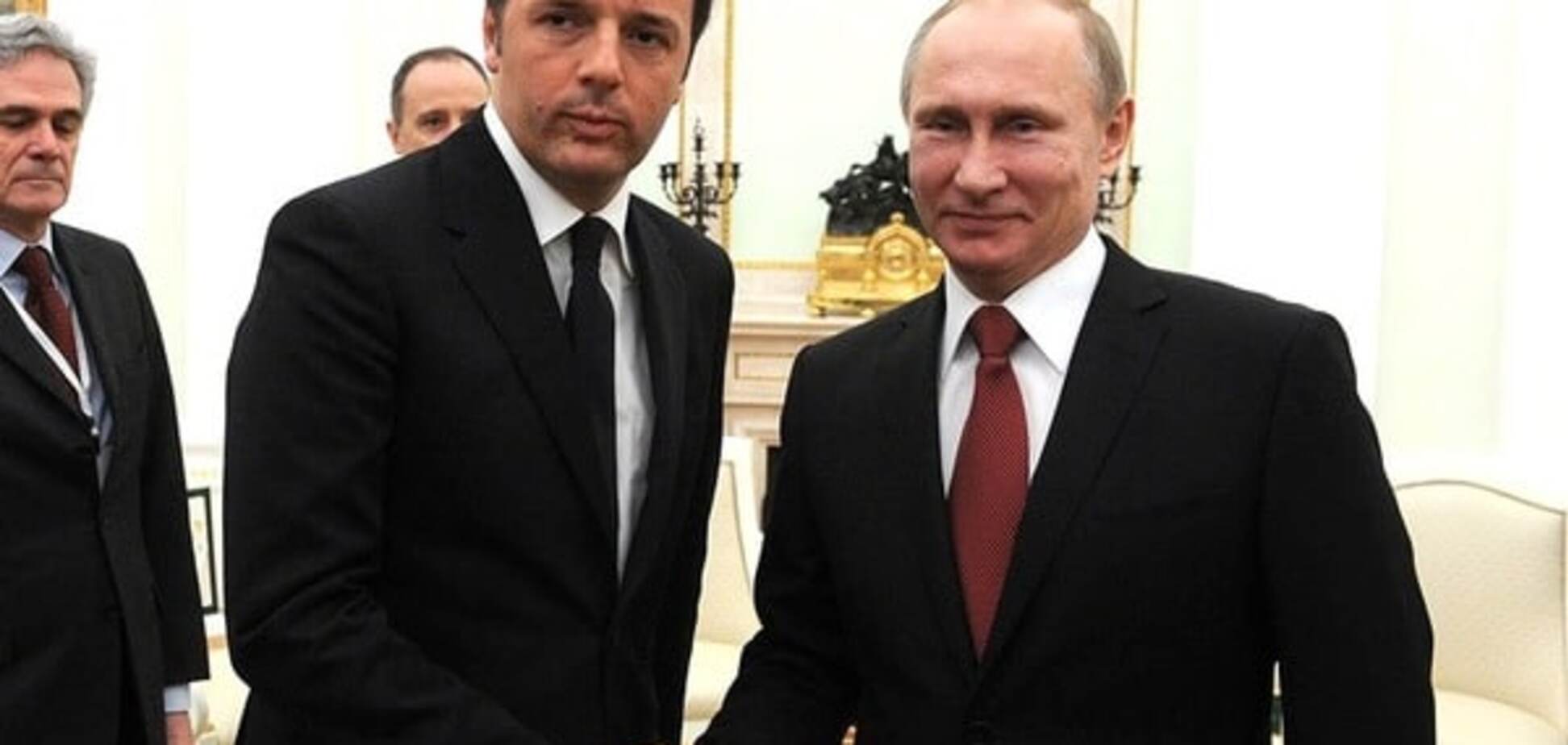 Президент России Владимир Путин встречается с итальянским премьер-министром Маттео Ренци в Москве 5 марта 2015