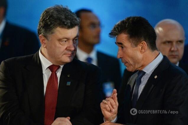 Андерс Фог Расмуссен, Петр Порошенко, президент, нато