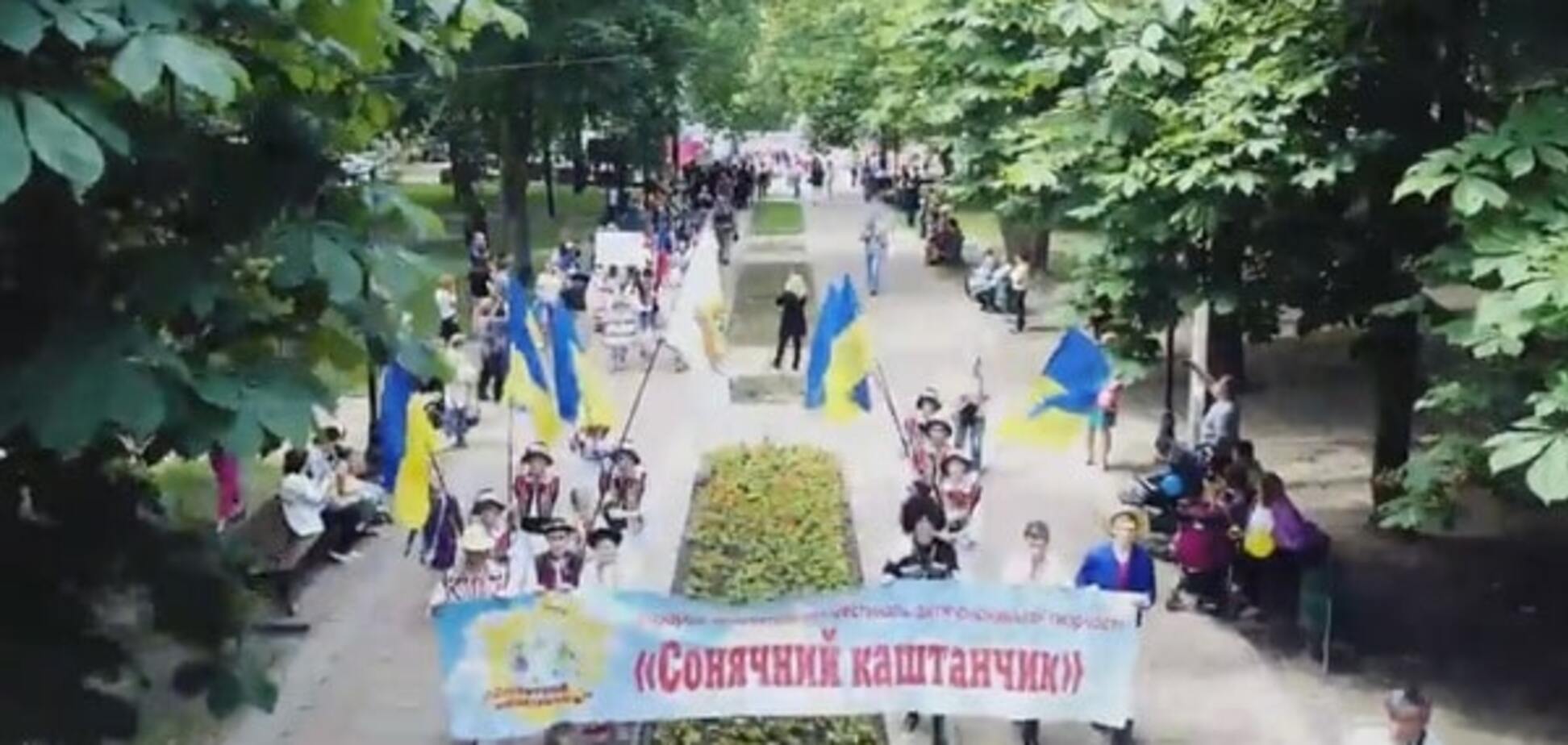 В сети появилось празднование Дня Киева с высоты птичьего полета