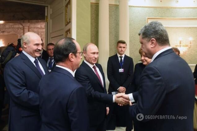 Петр Порошенко и Владимир Путин