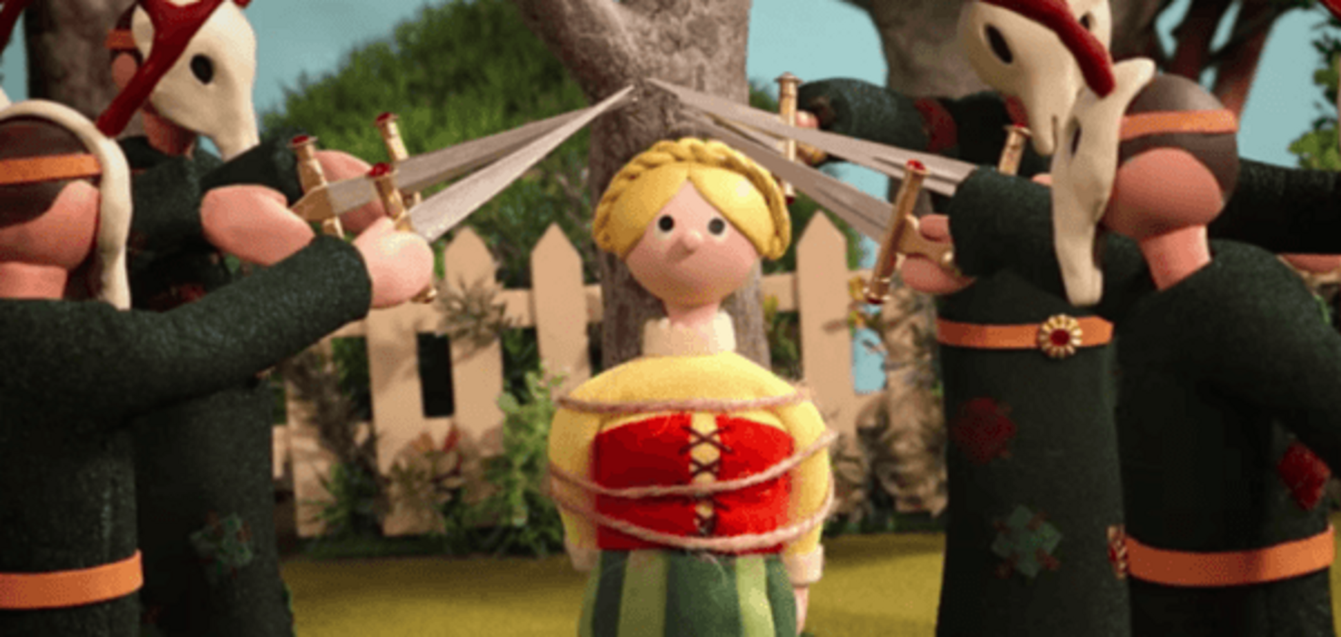 Кадр из клипа Radiohead \'Burn the witch\'