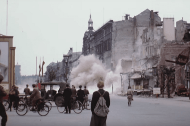 'Приголомшливі кадри': опублікували кольорове відео Берліна 1945 року