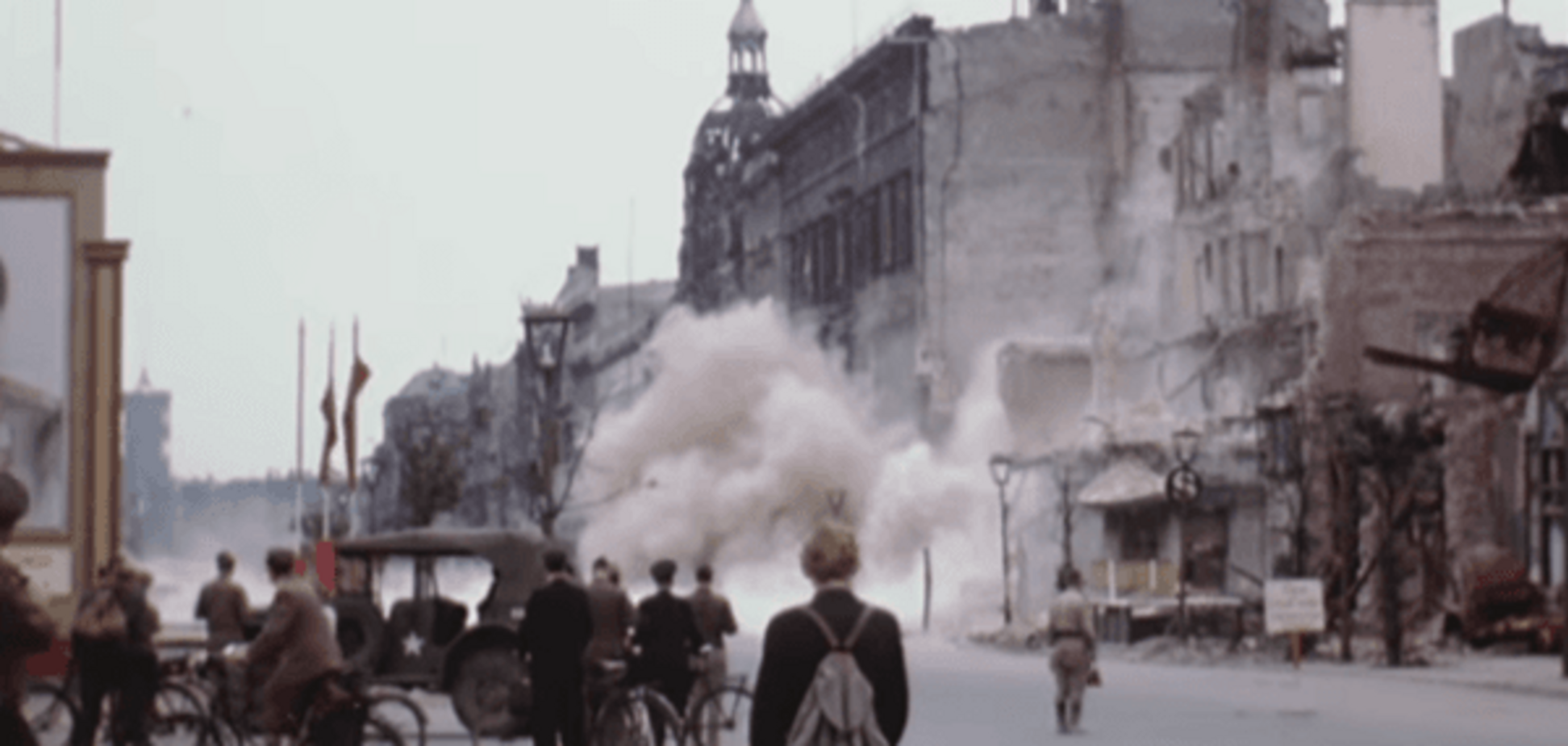 'Приголомшливі кадри': опублікували кольорове відео Берліна 1945 року