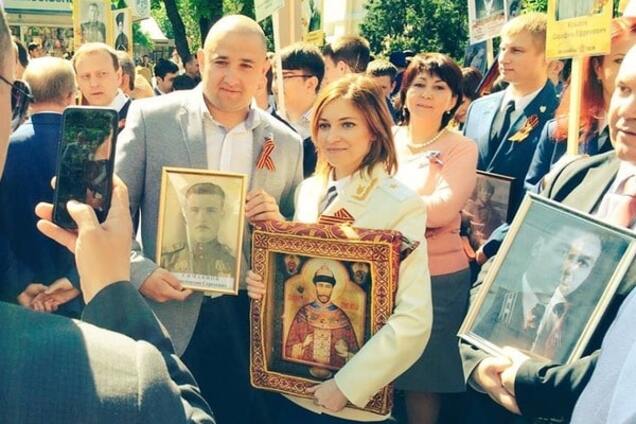 Наталья Поклонская, Крым, День Победы, икона